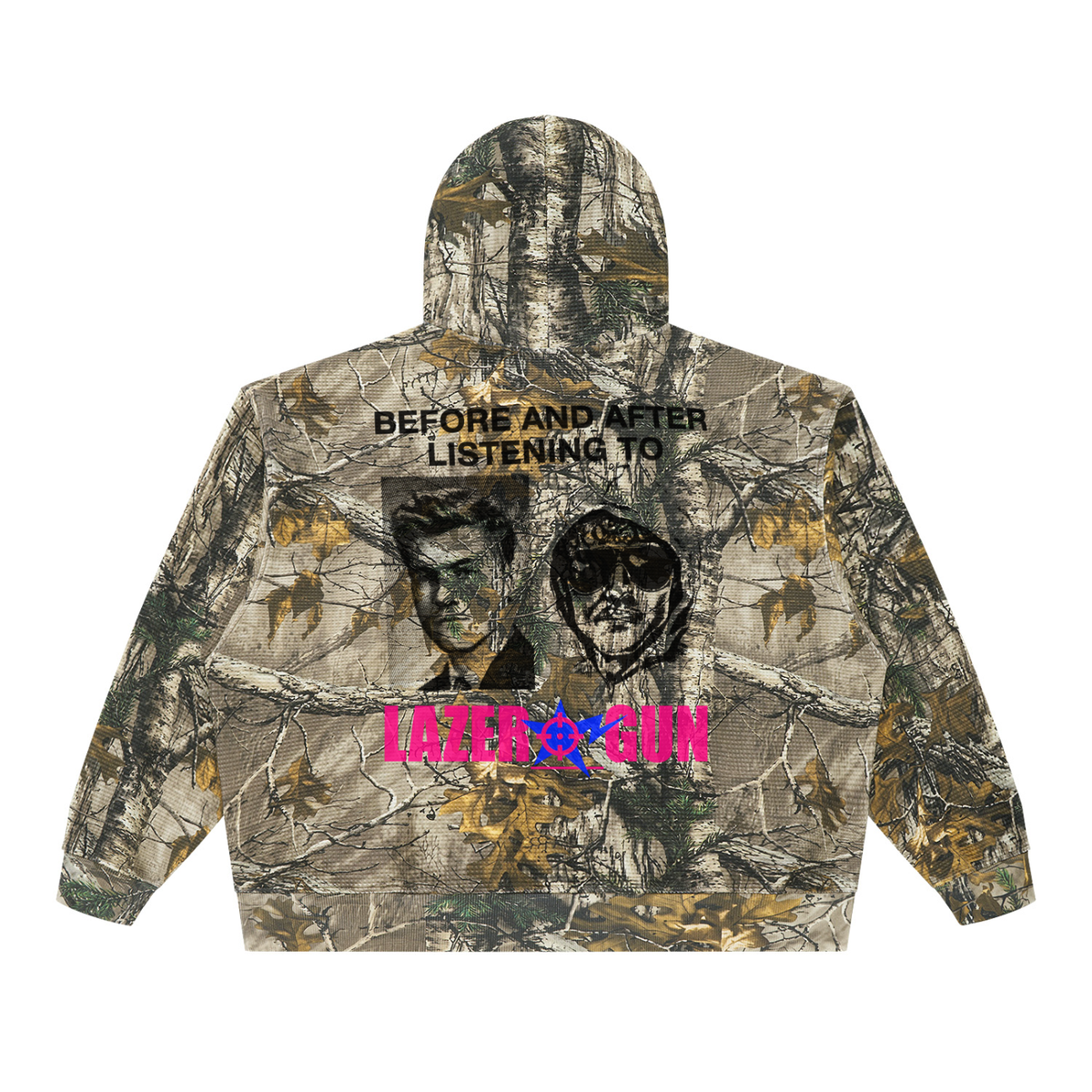 LAZER__GUN x 1thworld WAFFLE REALTREE HOODIE