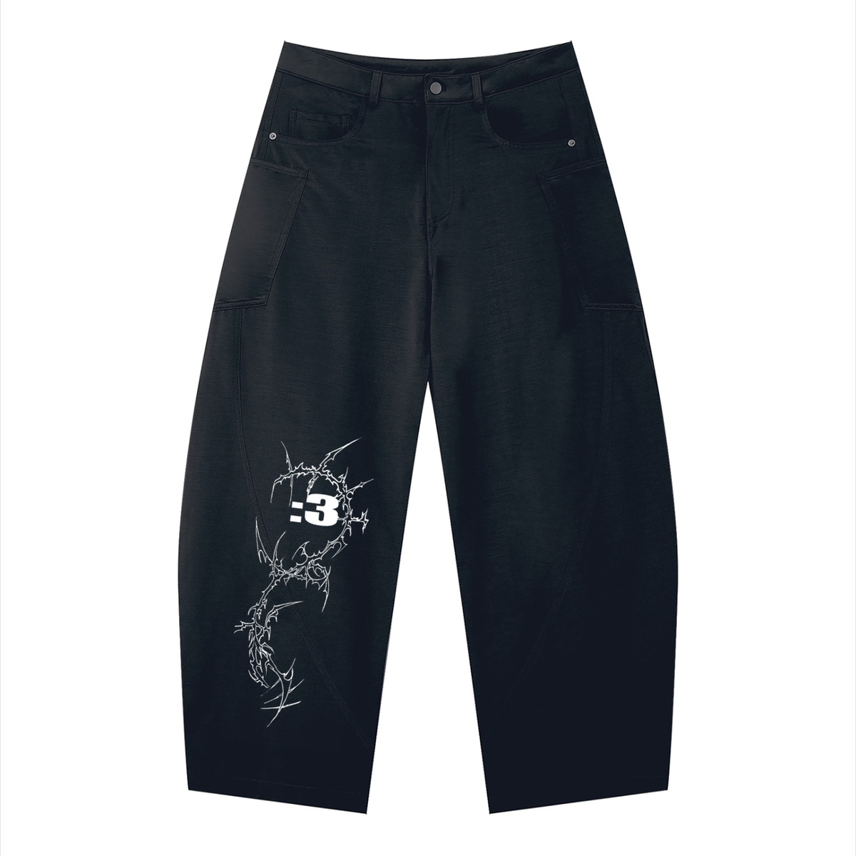 :3 BARREL LEG PANTS